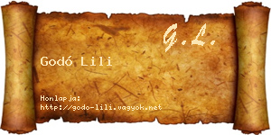 Godó Lili névjegykártya